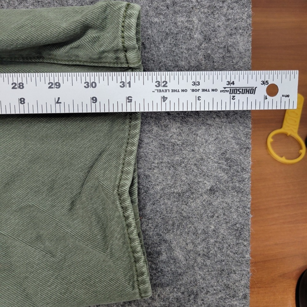 Levis 501 Jeans Mens 44x32 Green Straight Leg Button Fly Work Wear Americana - Picture 10 of 13